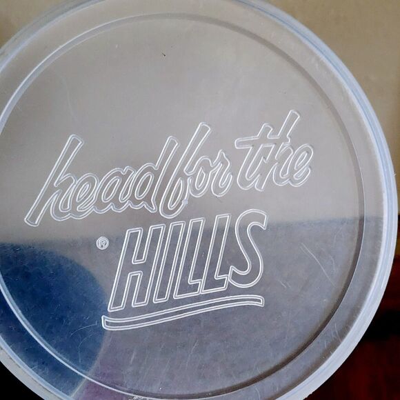 Vintage 7" Hills Brothers / Bros Coffee Can Red Atomic MCM Snowflakes W/ Lid - Picture 4 of 16